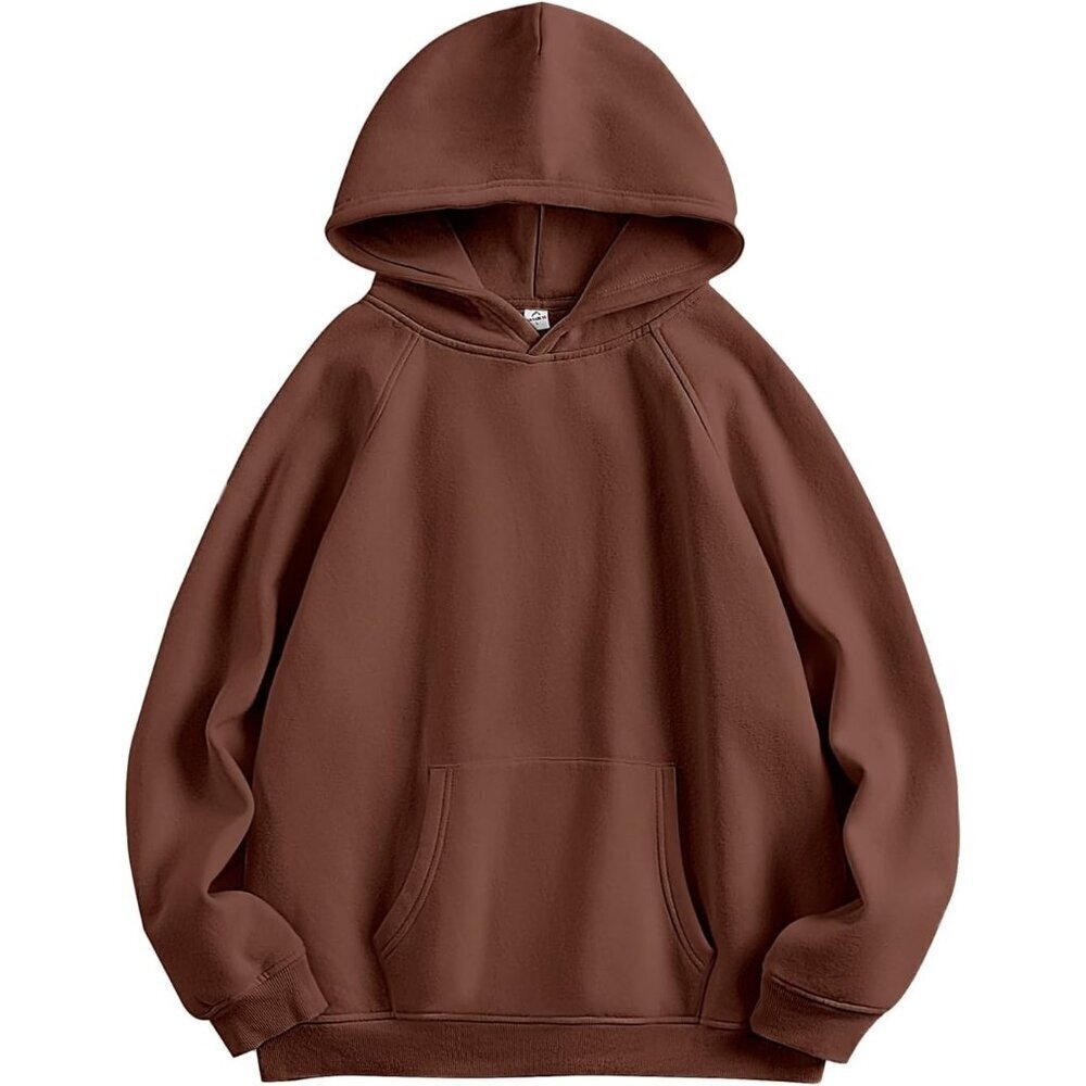 Women Brown Hoodies Oversized Fleece Long Sleeve Comfy Casual Sweatshirts